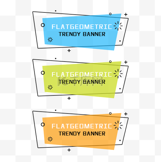 几何图形促销文本框电商促销PNG免扣图片图片