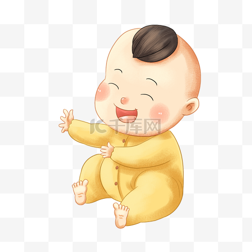 小清新色系大笑的婴儿宝宝图片