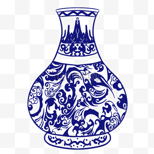 青花瓷瓷瓶子图片