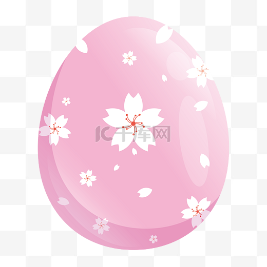 粉色樱花复活节彩蛋图片