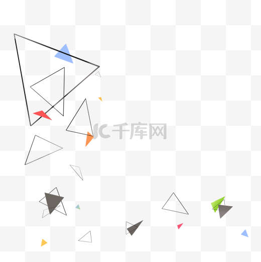 三角形漂浮元素图片