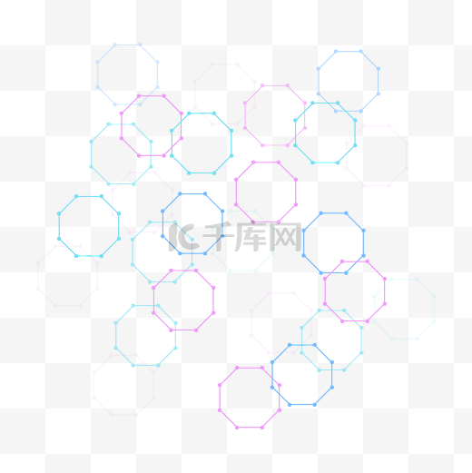 创意彩色图形点线线条图片