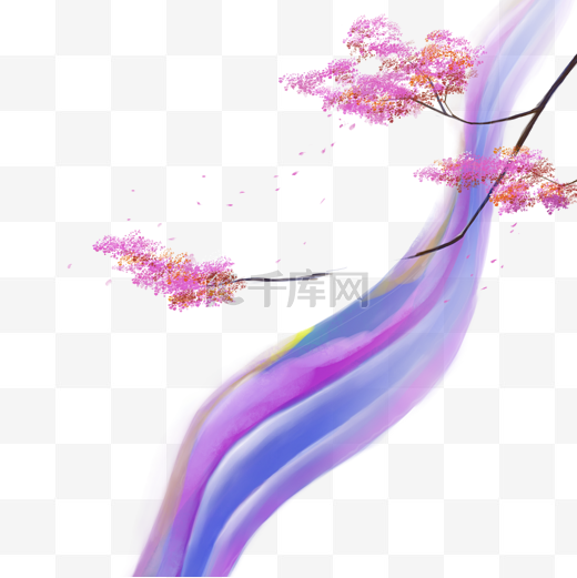 卡通紫色的装饰线条图片