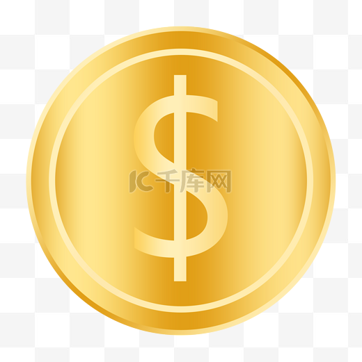 一个美元金币图片
