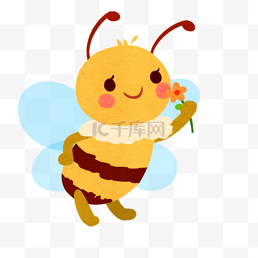 可爱卡通蜜蜂春天动物素材图片