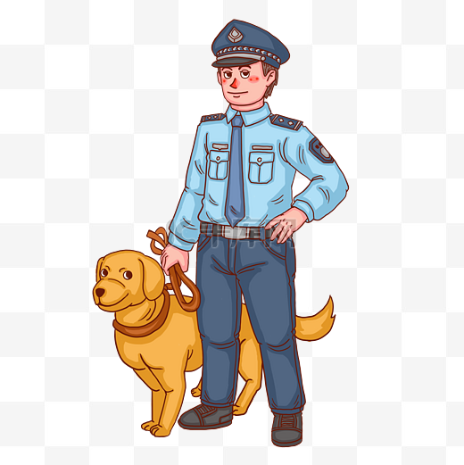 警察人物警察警犬图片