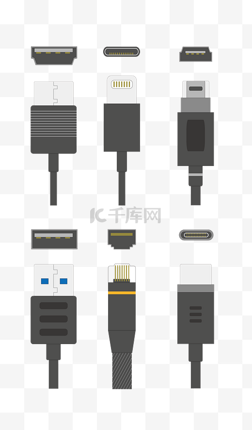电源USB接口AI图片