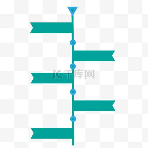 简约绿色时间轴图片