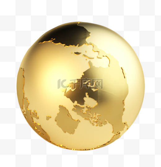 金色地球货币图片