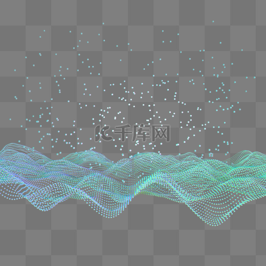 地形空间纹理科技智能魔幻数据光点线蓝色粒子图片