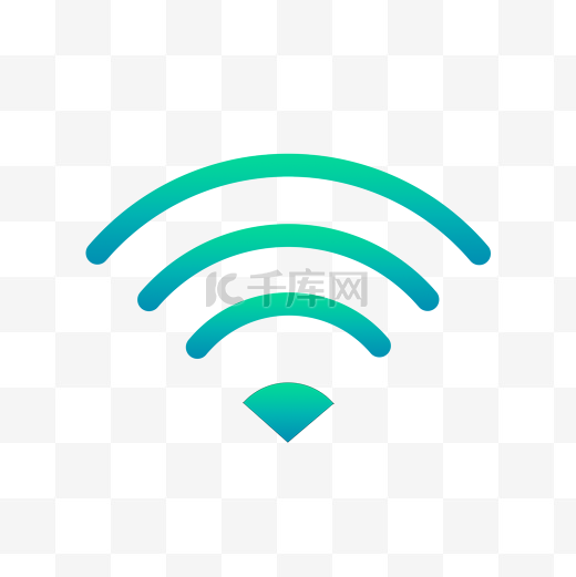 wifi网络信号渐变颜色标志图片