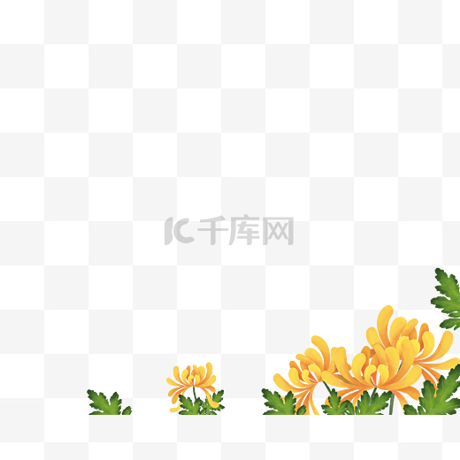 重阳节古风菊花边框图片
