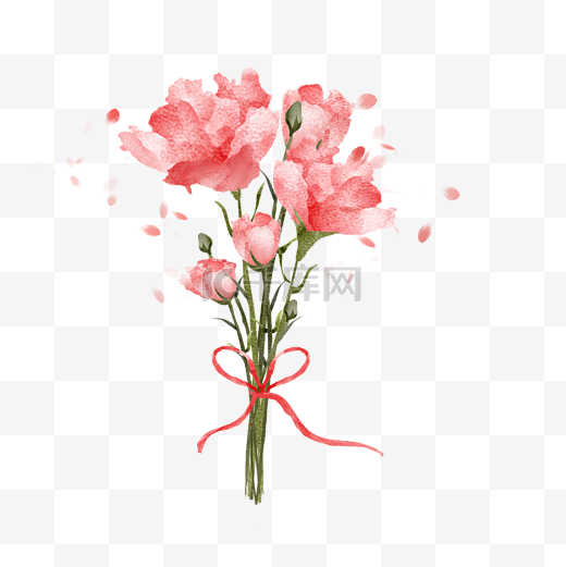 母亲节红色康乃馨花朵图片