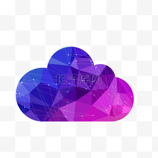 蓝紫色晶格科技云服务图片