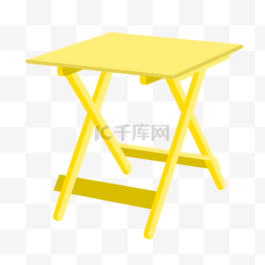黄色小桌子的家具图片