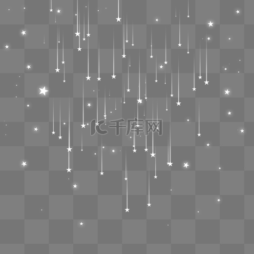 glitter白色垂直降落五角流星和星星图片
