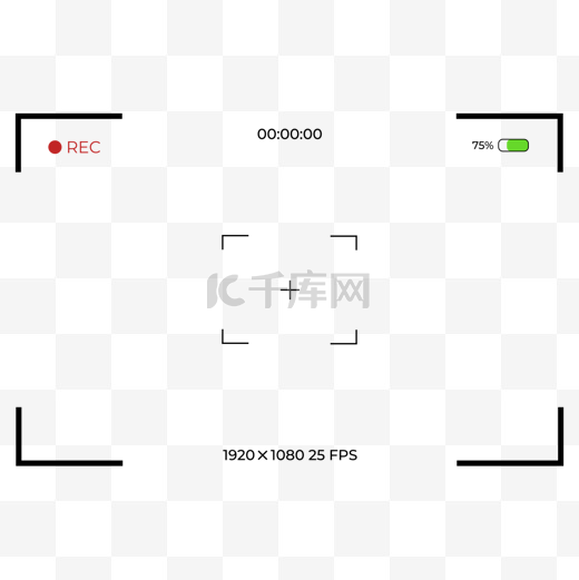 相机视频录制拍摄边框图片