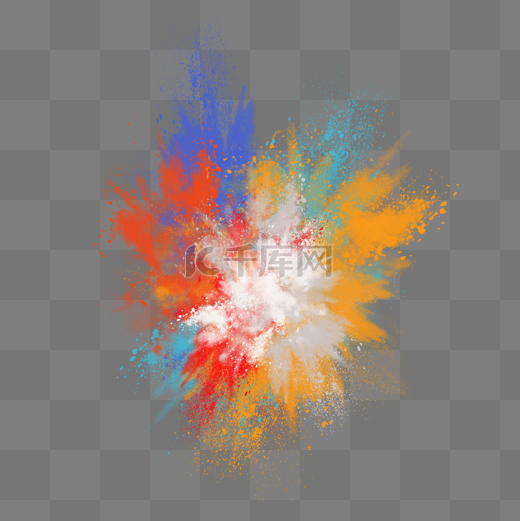 彩色爆炸粉尘扩散艺术图片
