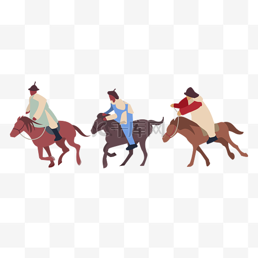 蒙古骑马比赛图片