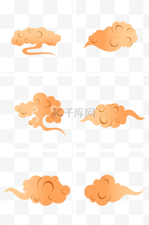 中国风立体祥云装饰图片