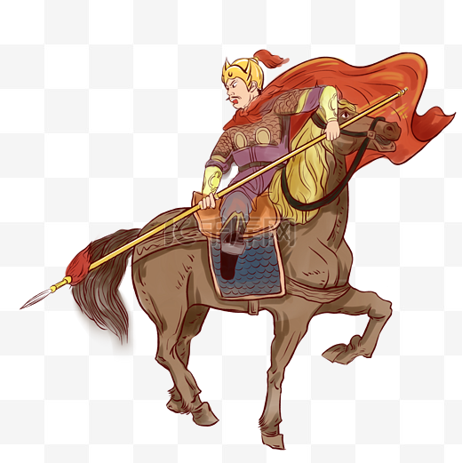 古代战场骑马厮杀将领图片