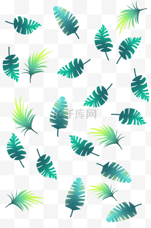 热带植物树叶底纹图片