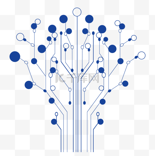 科技树矢量圆形商务图片