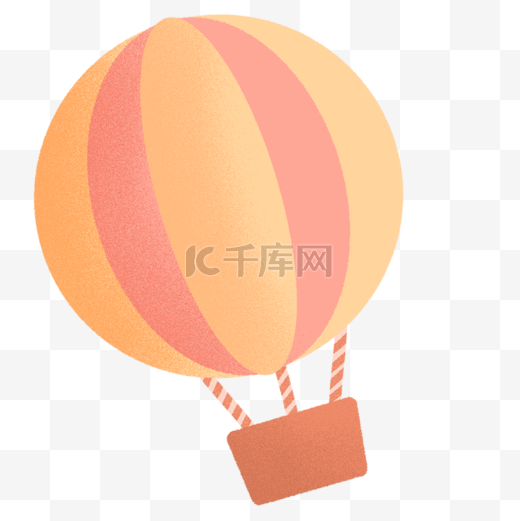 手绘卡通热气球氢气球免扣元素图片
