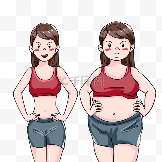 女士减肥瘦身对比图图片