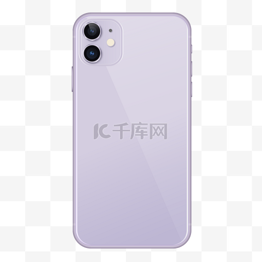 苹果手机iPhone11背面紫色图片