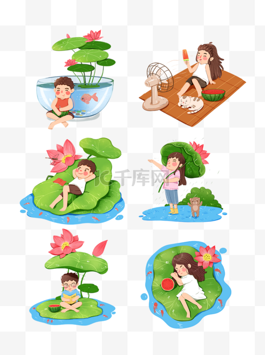 夏至大暑小暑夏天二十四节气图片