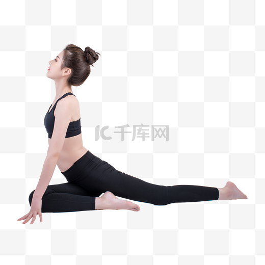 美女瑜伽锻炼 伸展动作图片