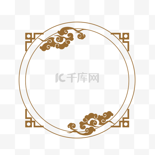 中国风矢量圆形边框图片