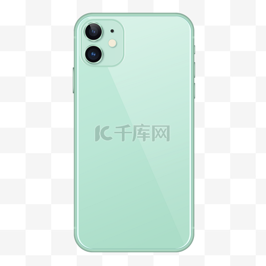 苹果手机iPhone11背面青色图片