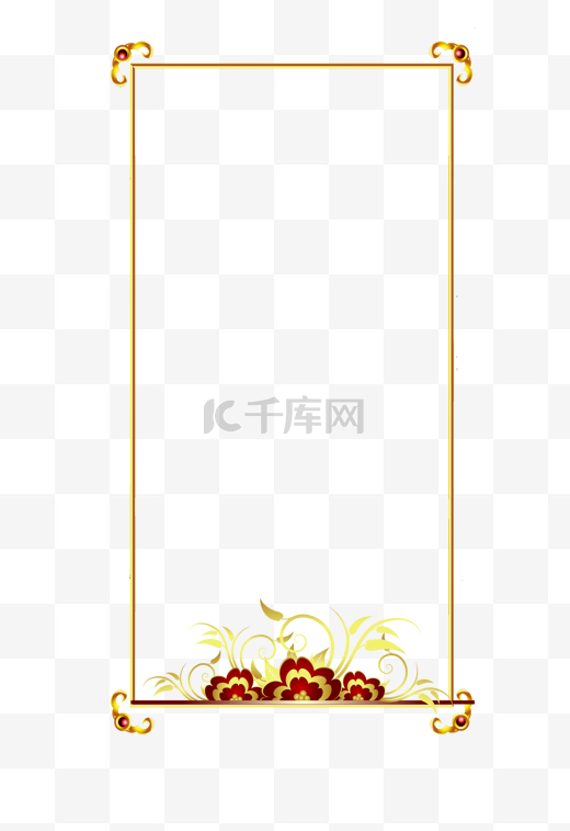 金色中国风游戏边框图片