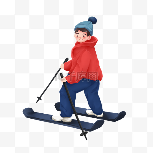 冬季旅行滑雪男孩图片