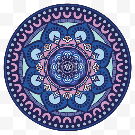民族风古典花纹地毯图片