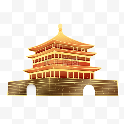 中式建筑西安钟楼图片