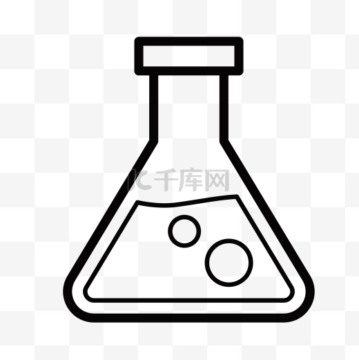 黑色创意化学反应瓶子元素图片