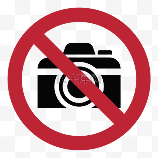 公共场合禁止图标-禁止拍照图片