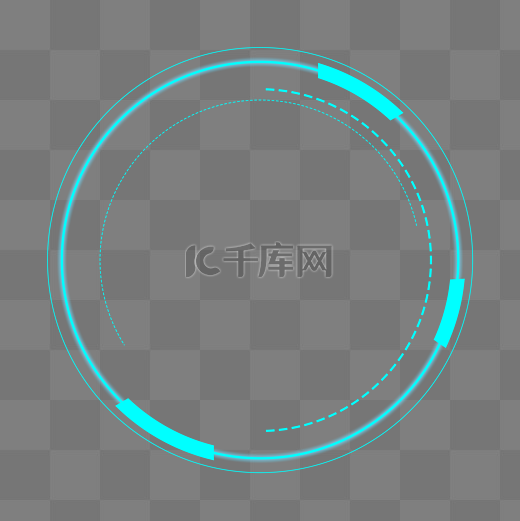 蓝色科技感圆圈图片