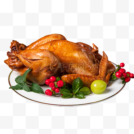 感恩节美食烤鸡图片