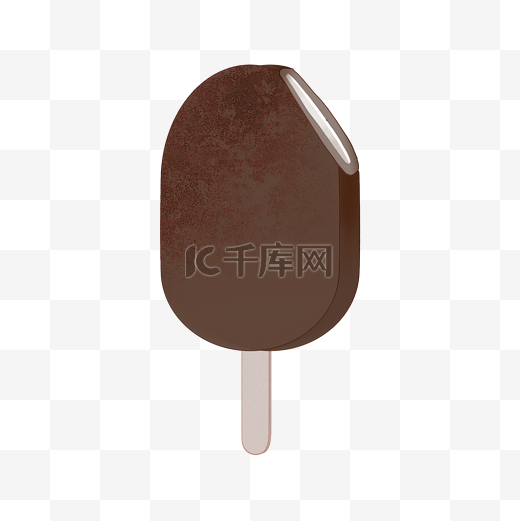 巧克力脆皮雪糕夏季美食降温食品PNG素材图片