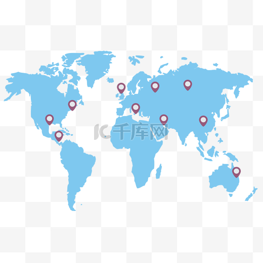 蓝色的世界地图图片