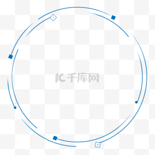 环状圆形圆圈蓝色科技圆框图片