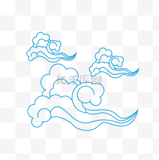 中国风线条古代云纹图片