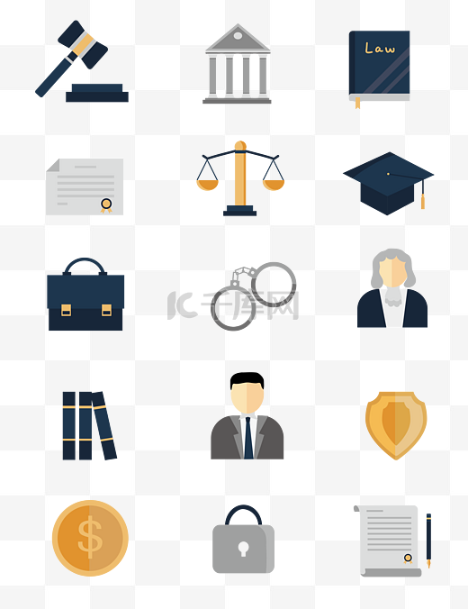 律师法院法律图标图片