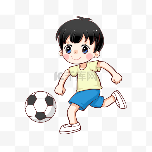 踢足球玩耍儿童图片