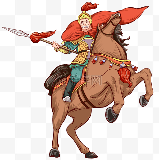 古代战场骑马厮杀将领图片