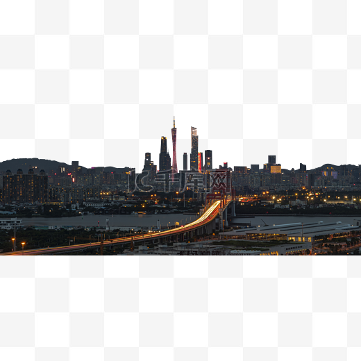 广东广州市番禺区新光桥夜图片